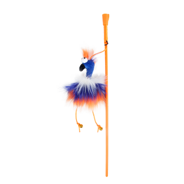 Furry Ball - Fluffy Bird Wand - Orange